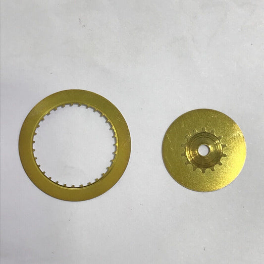White week and date wheel for China Made 2846 2836-2 watch movement, precision replacement part.
