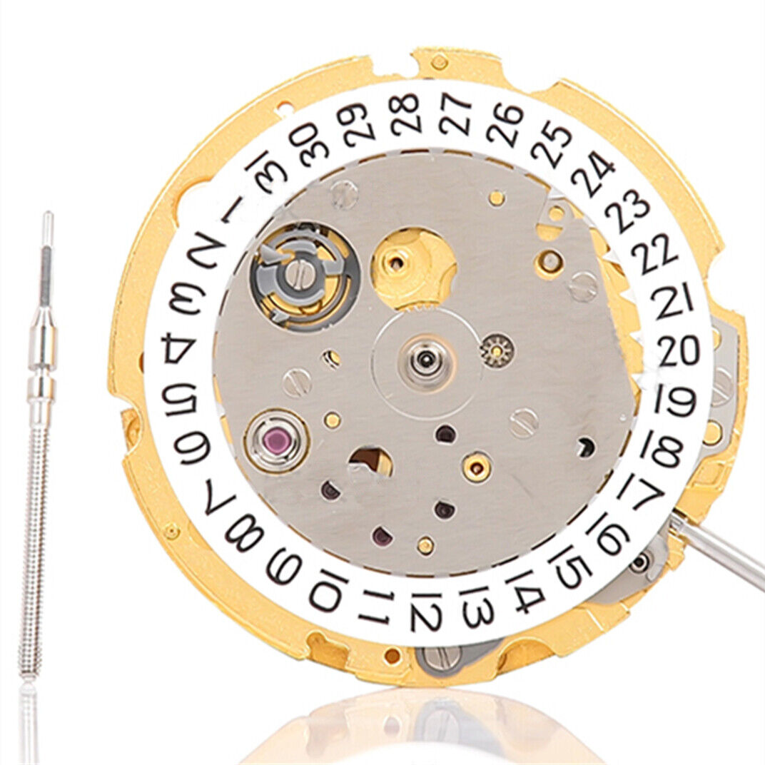 Echtes goldenes Miyota Citizen 8200 8215 Einzelkalender-Mechanikwerk