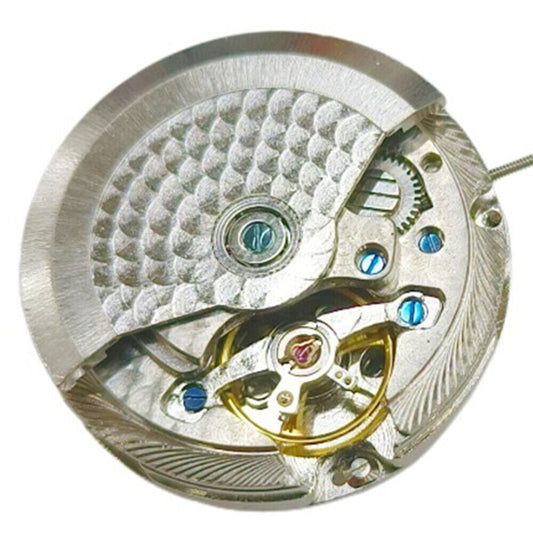 Asian Shanghai watch accessory with black dial, 3 hands, multifunctional automatic mechanical movement.