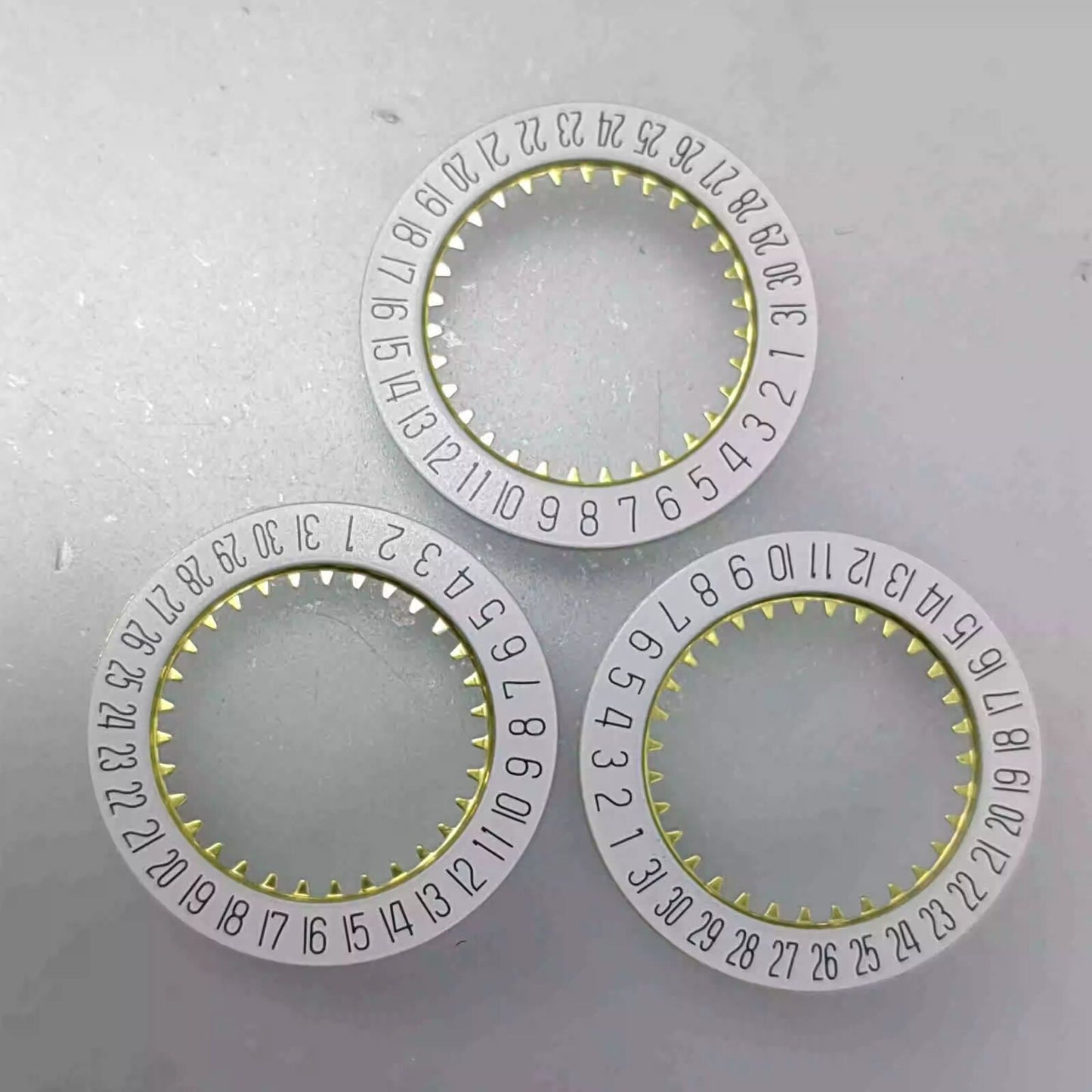White Date Disk Wheel Date Wheel Date At 6 for Ronda 585 Quartz Watch Movement