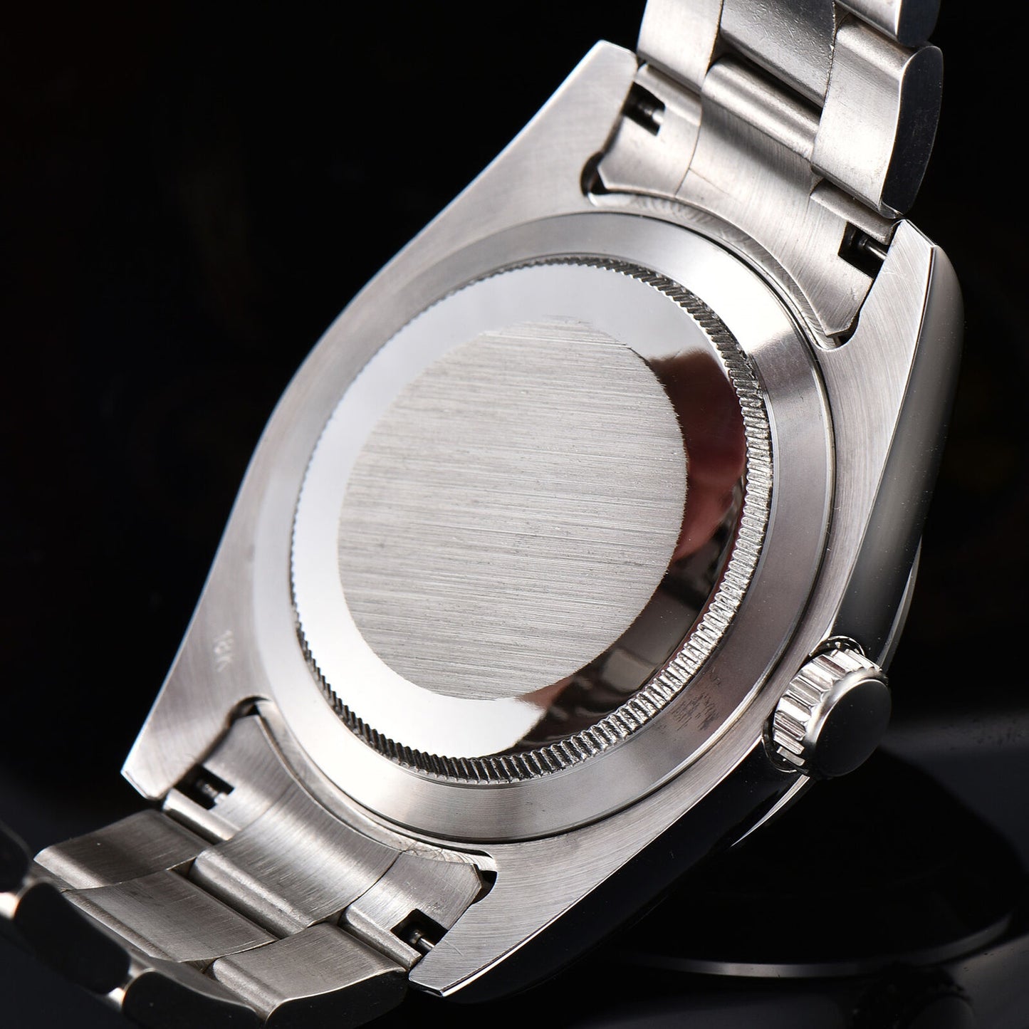 Montre-bracelet pour homme 316L 40 mm, verre saphir, étanche, cadran bleu, aiguilles argentées