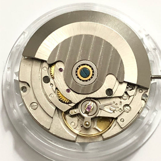 SHANGHAI 2824 silver automatic watch movement with date display at 3 o'clock, precision mechanical component