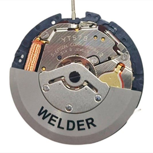 Seiko Japan Made YT57 kinetic watch accessory with autoquartz movement and single calendar display.