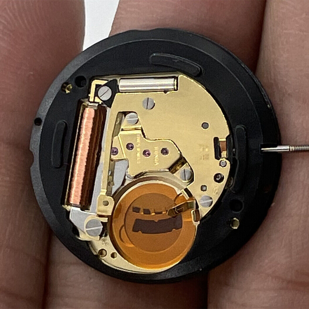 Mouvement de montre à quartz Ronda 715 fabriqué en Suisse avec date à 3 heures, remplacement doré