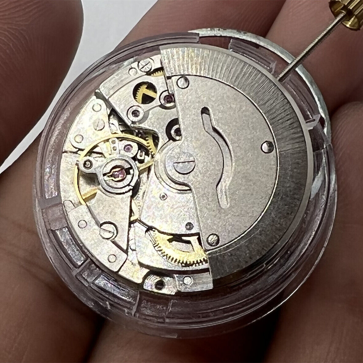 Parte de reloj Movimiento mecánico Esfera negra Calendario día fecha a las 6 para 2813