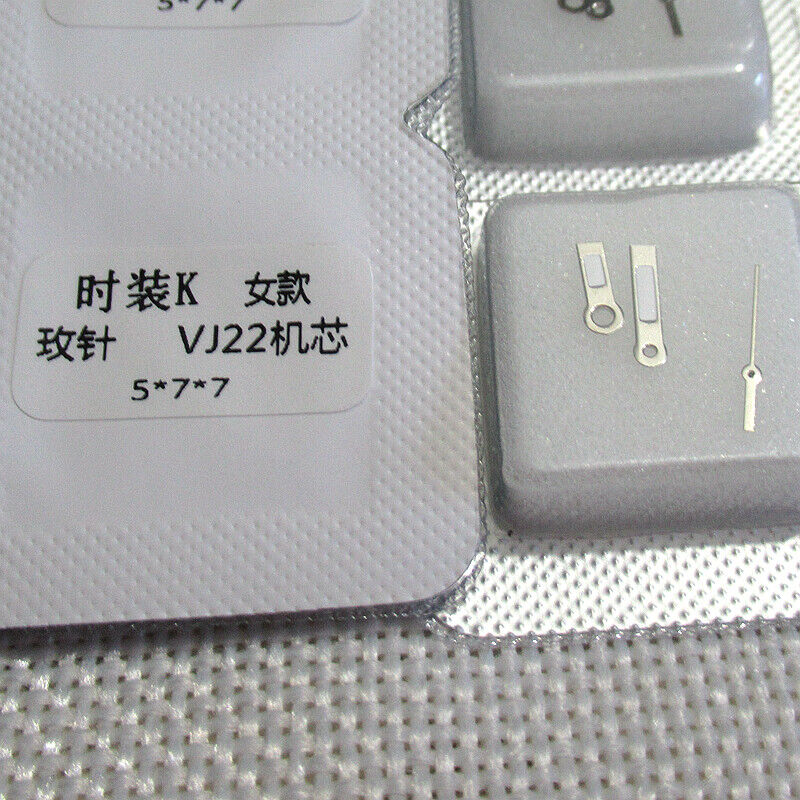 5X7X7mm Silber/Roségold Grün Lume Uhrzeiger für Epson VJ22 Bewegung
