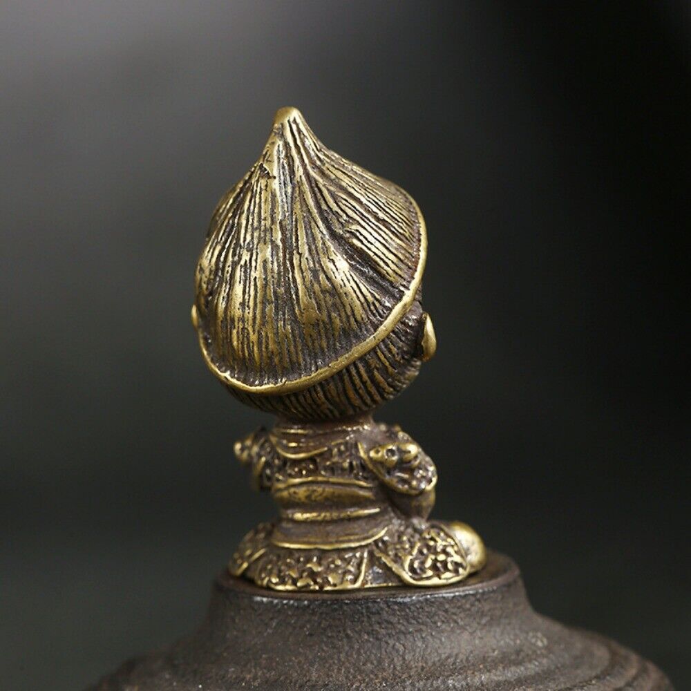 Sun Wukong trinket in solid copper with vintage bronze finish, unique collectible figurine.