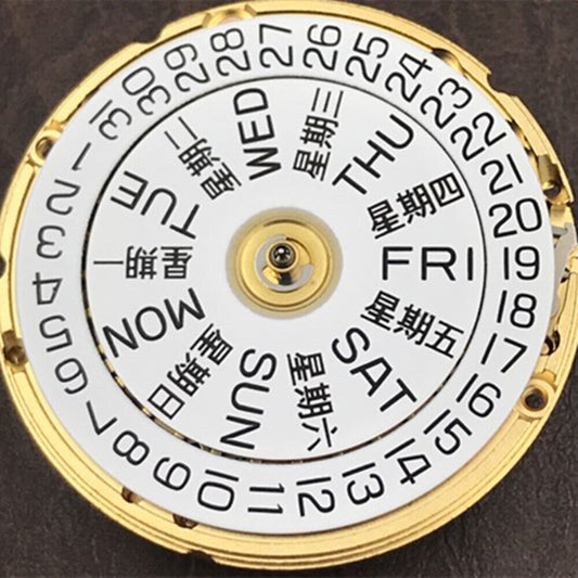 Genuine Swiss Golden Day Date watch movement ETA2836-2 by Geneva V8, precise mechanical caliber