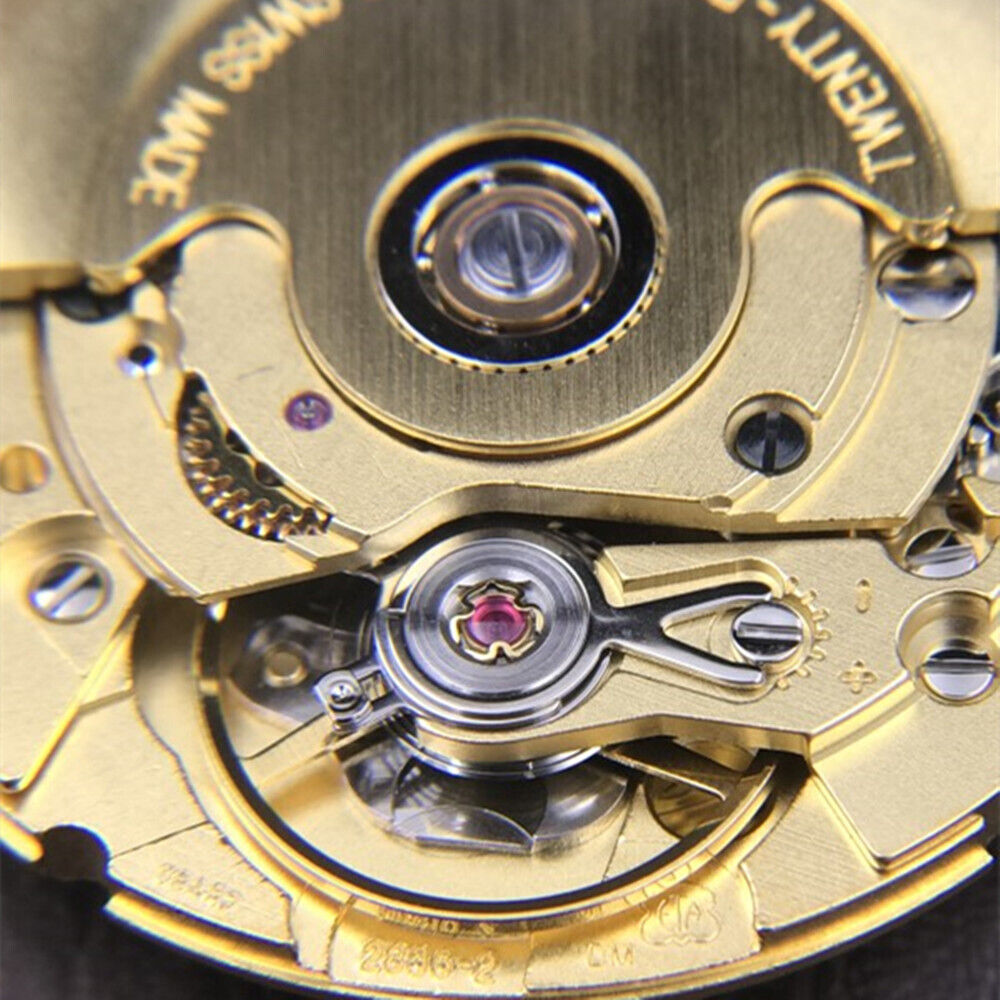 Genuine Swiss Golden Day Date ETA2836-2 Geneva V8 Certified Mechanical Movement