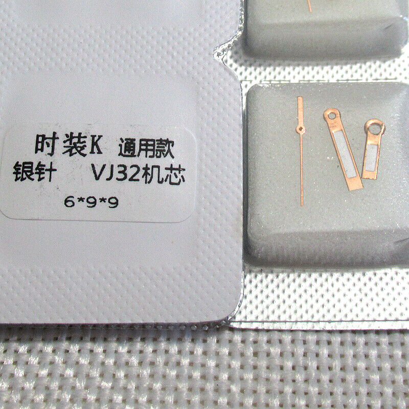 6X9X9mm Silber/Roségold Grün Leuchtende Uhrzeiger für Epson VJ32 Uhrwerk
