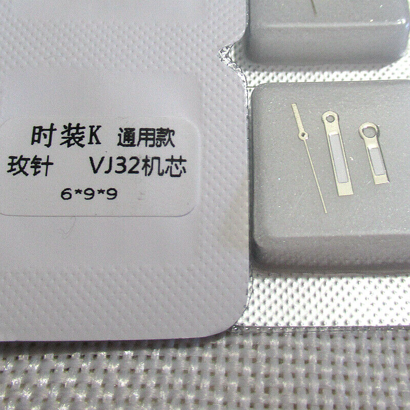 6X9X9mm Silber/Roségold Grün Leuchtende Uhrzeiger für Epson VJ32 Uhrwerk
