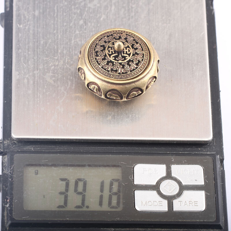Hand-carved solid copper incense burner figurine featuring the Rat zodiac, detailed bronze craftsmanship.