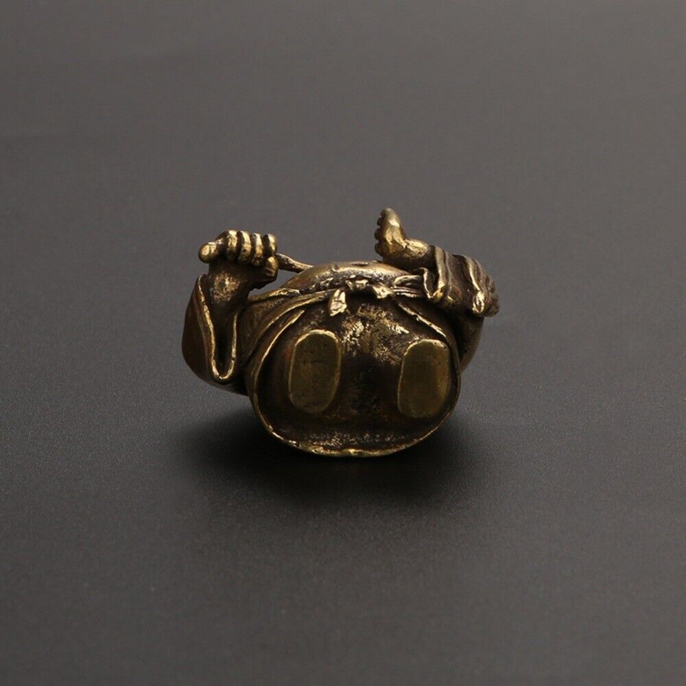 Solid Copper Taiyi Immortal trinket with hand-carved bronze detailing, vintage collectible watch accessory by Taiyi.
