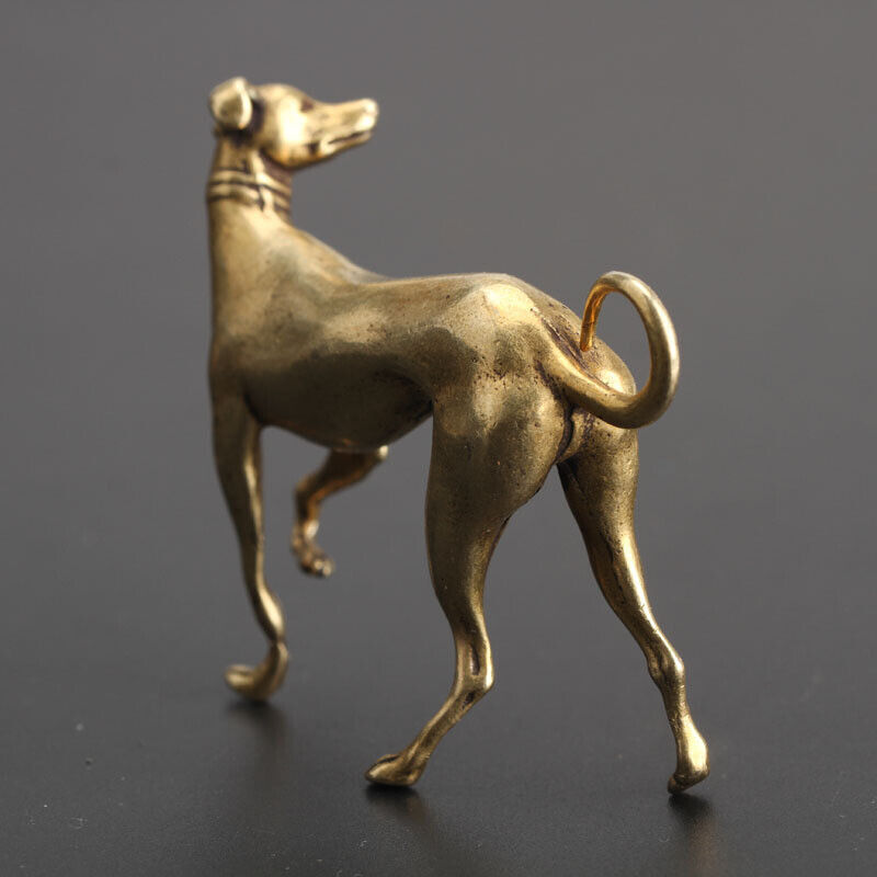 Hand-carved vintage solid copper puppy figurine, ideal collectible decor for watch accessory lovers.