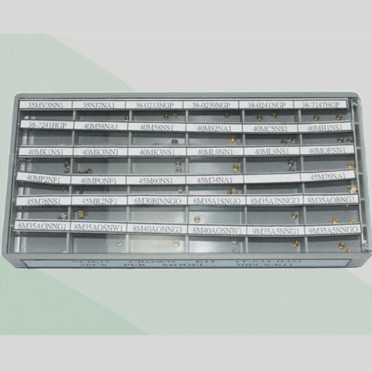 Stainless steel watch crowns assortment kit, 70pcs 35 sizes, ideal for Seiko watch repairs and replacements.