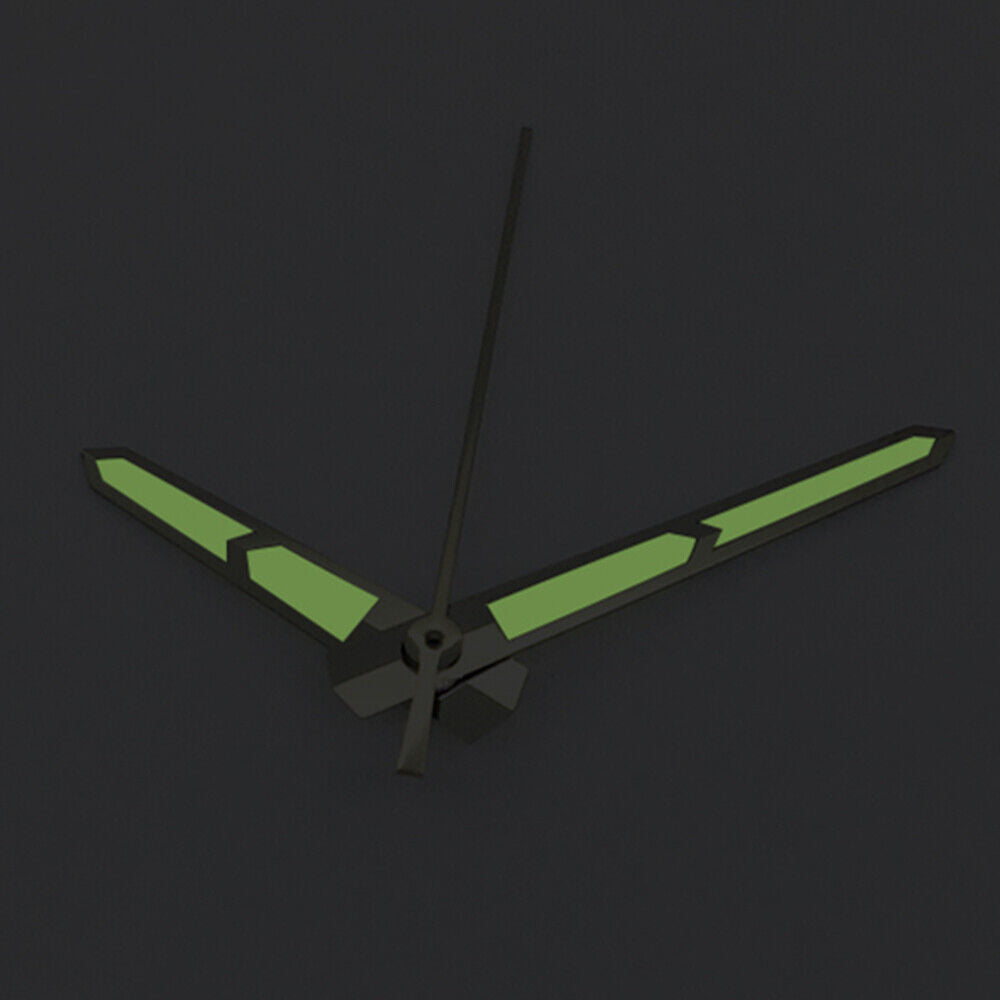 Green luminous watch hands compatible with China Made 8215/2813/Miyota 8N24 movement for clear time reading.