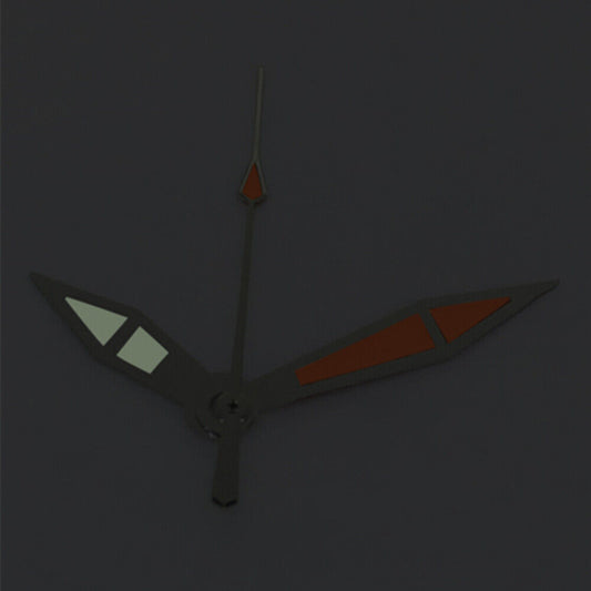 Green lume orange polished three watch hands for Asian 8215/2813/8205 movement, durable and precise.