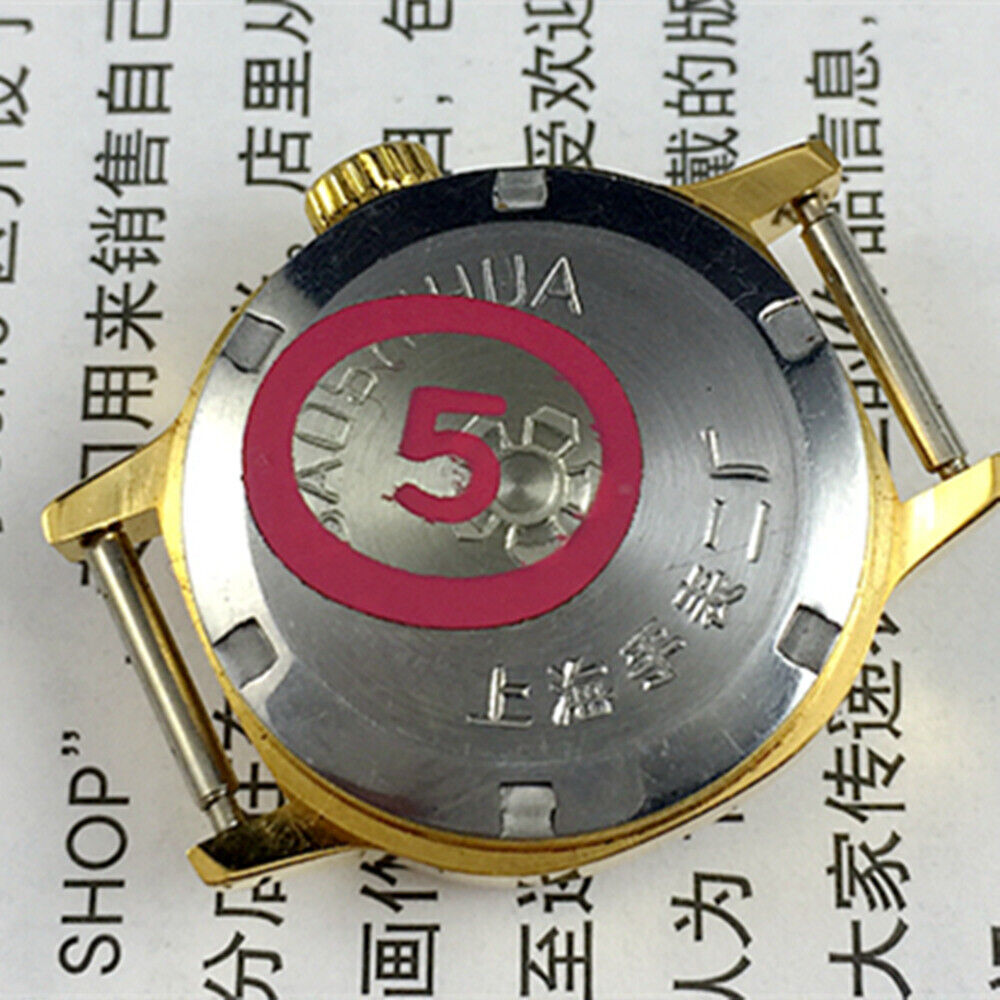 Manual Mechanical Lady Watch Golden Nail Square Case Gradient Blue Dial 3 Hands