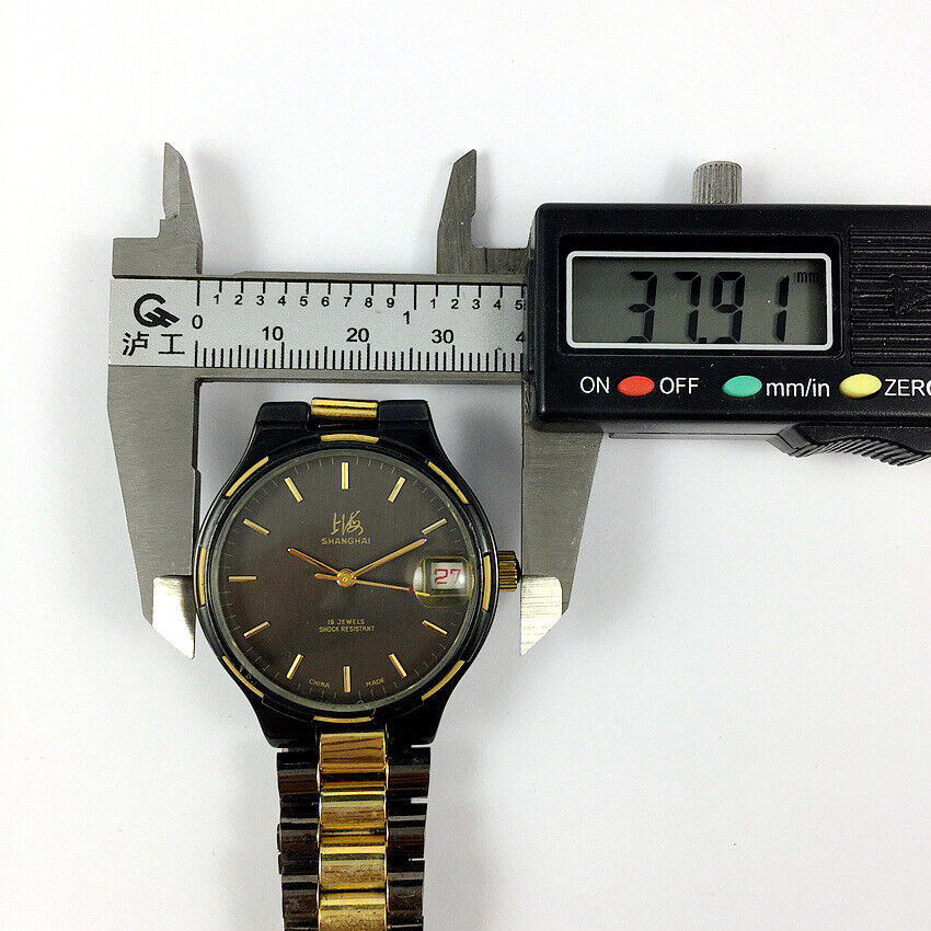 37mm Shanghai Factory Made Manual Mechanical Watch Black 19 Jews Shock-Resistant