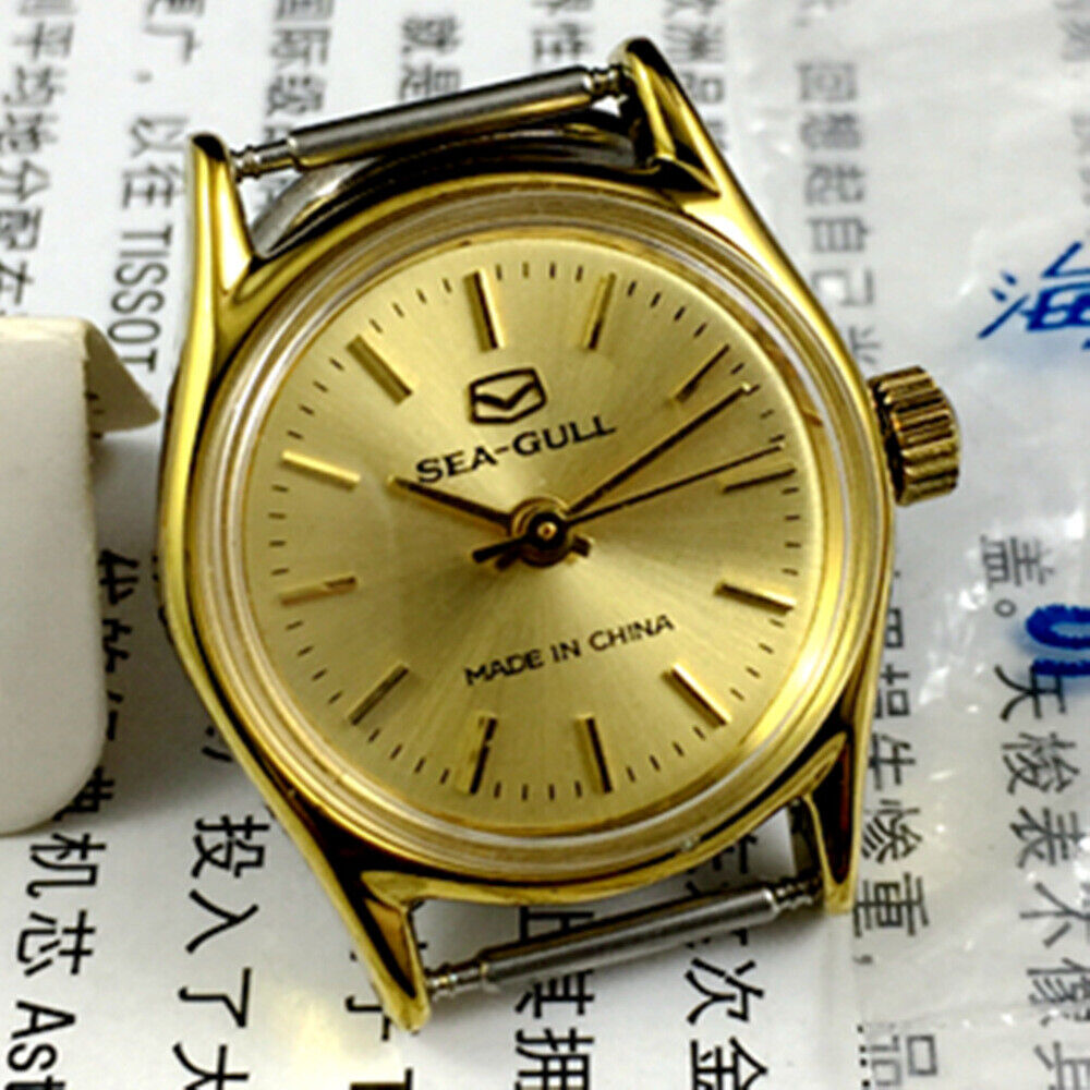 26mm Rundkoffer Goldener Nagel China Tianjin Seagull Handbuch Mechanische Damen Uhr