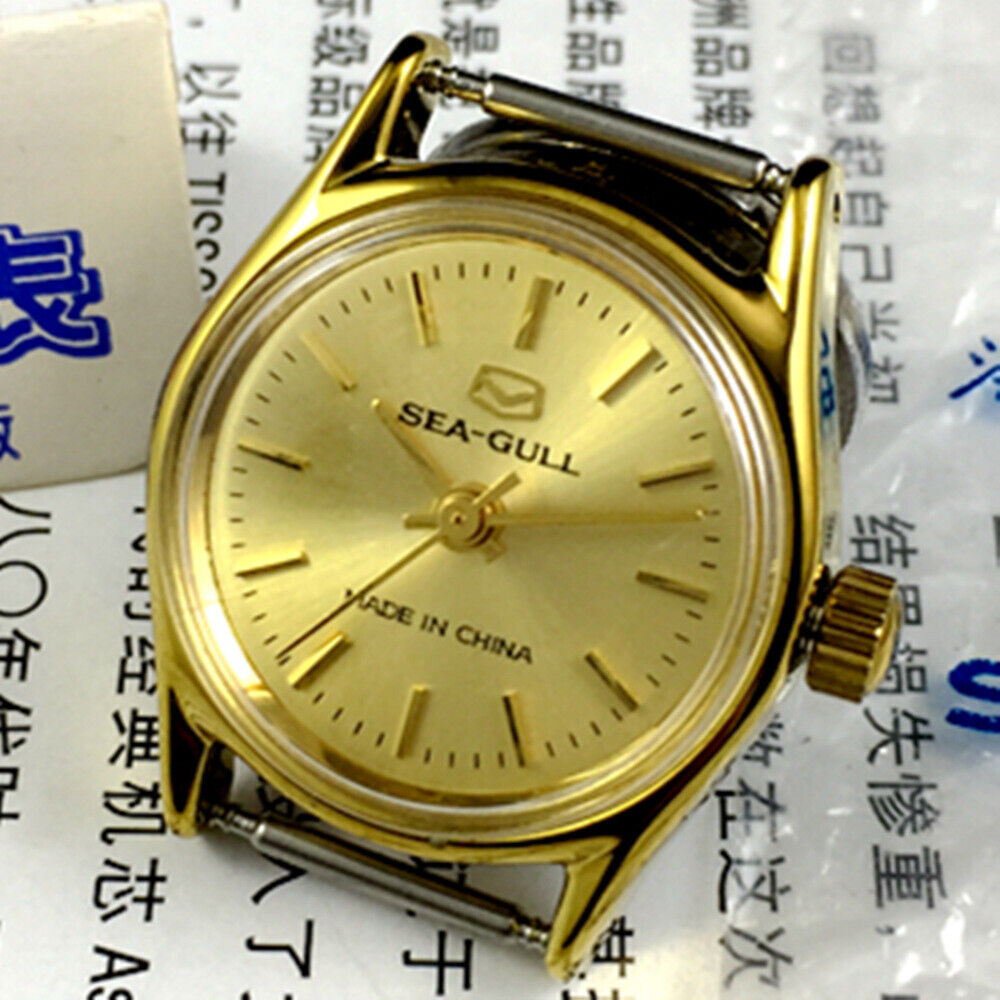 26mm Rundkoffer Goldener Nagel China Tianjin Seagull Handbuch Mechanische Damen Uhr
