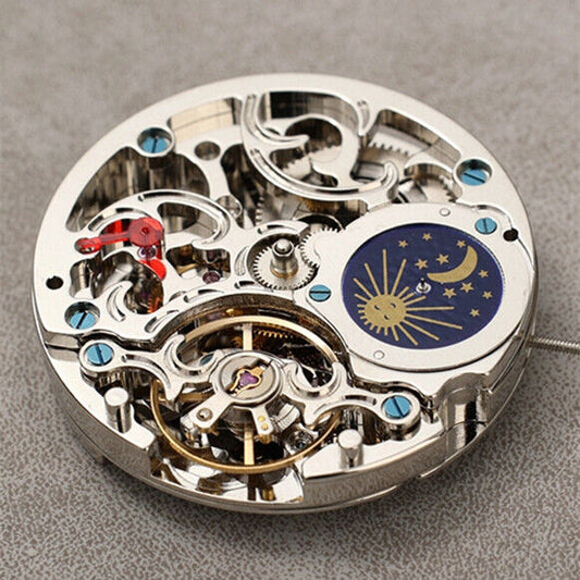 Dandong Hollow Star Phase@3 watch with automatic mechanical movement by China Made, detailed close-up view.