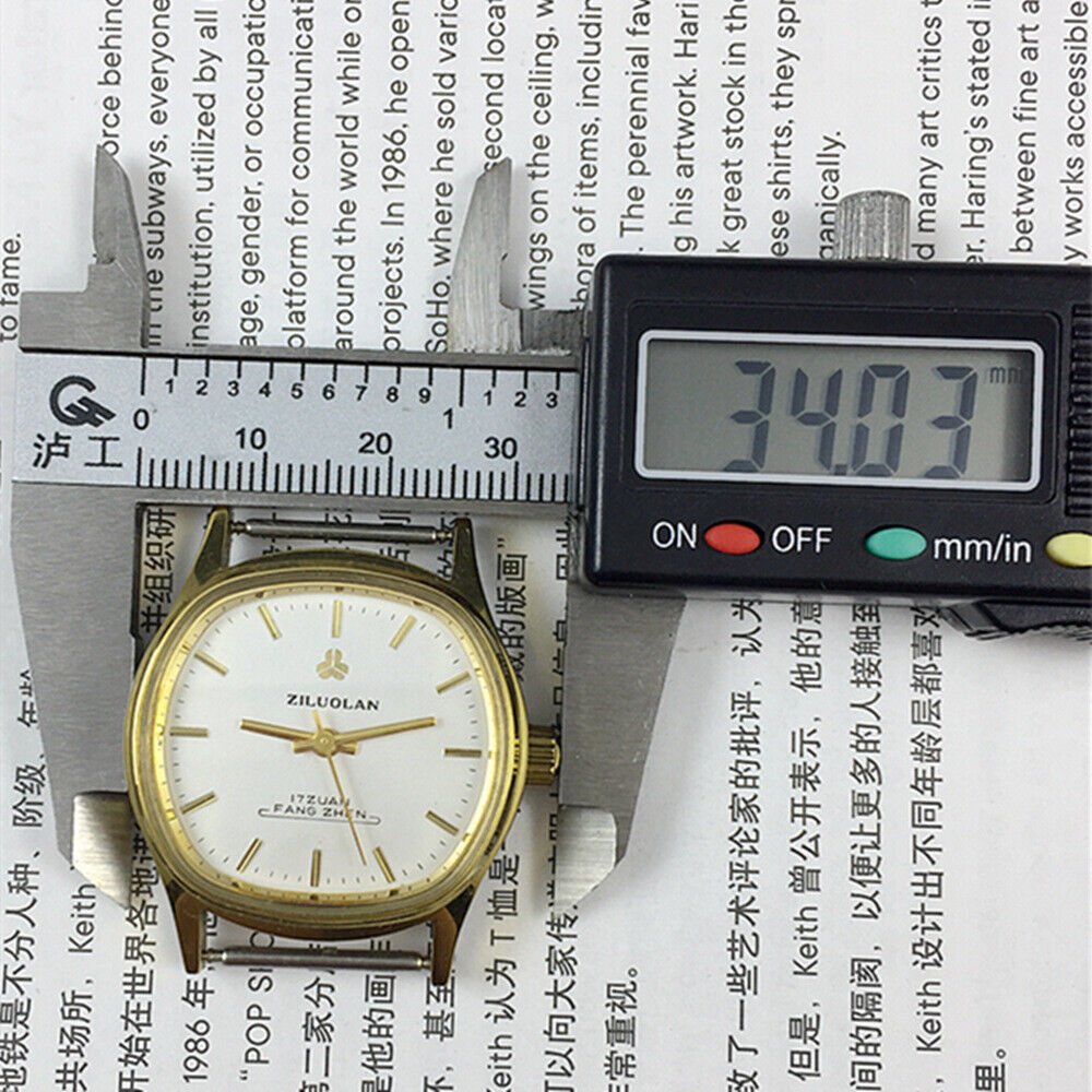 17 Jews Chinese Manual Mechanical Watch Golden Nail Silver Dial Shock-Resistant