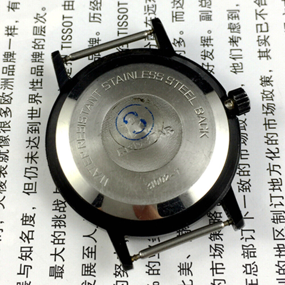 China Made Manual Mechanical Watch 17 Jews Single Calendar Black Dial Black Case