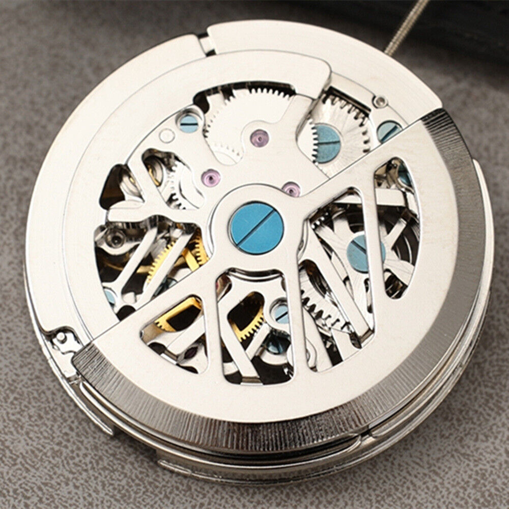 Dandong Silver automatic watch with mechanical movement, small second at 9 o'clock, elegant style.