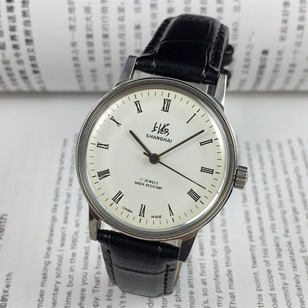 36mm Shanghai Factory Made 8120 Manual Mechanical Watch Shock-Resistant 17 Jews