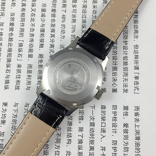 Beijing 31mm manual mechanical watch with silver case and double rhomb dial, elegant craftsmanship