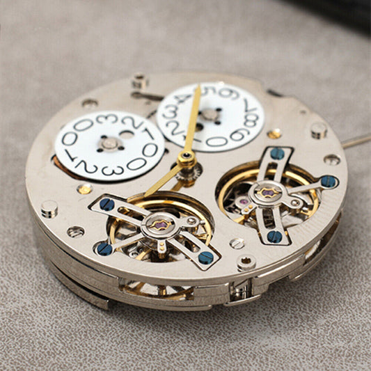 Asian Double Balance Wheel watch with Big Date at 12, automatic TL3303 movement, luxury style.