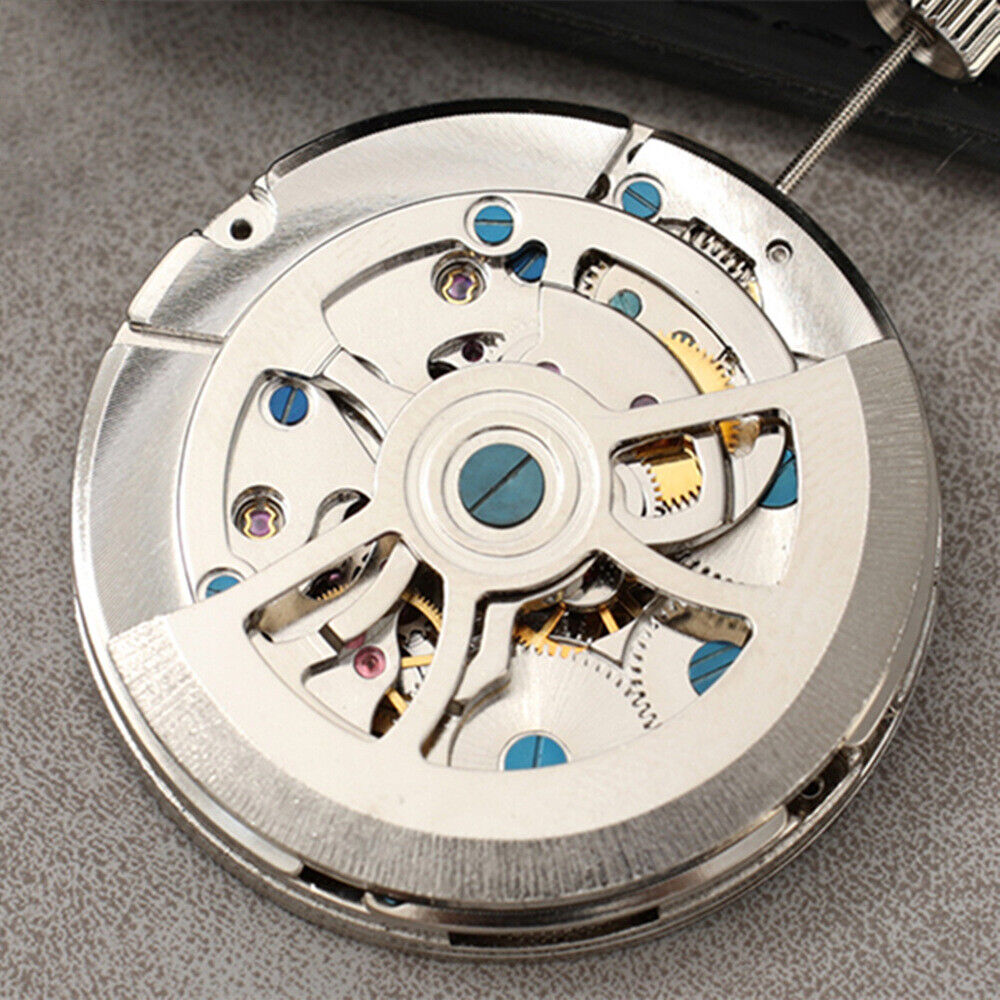 Asian Double Balance Wheel watch with Big Date at 12, automatic TL3303 movement, luxury style.