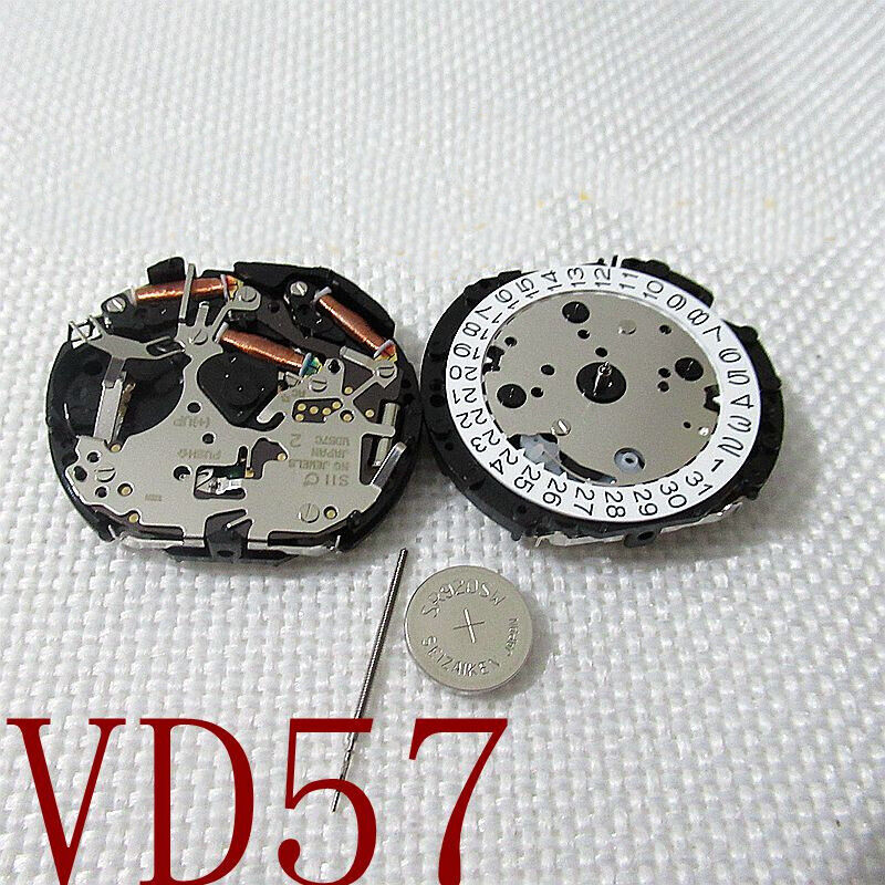 Hattori Epson TMI VD57 quartz watch movement, Japan made, precise and reliable component for repairs.