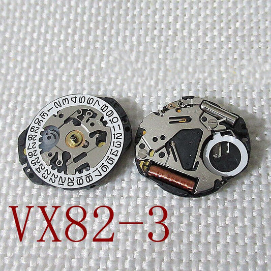 Japan Made Hattori Epson VX82 Quartz Watch Movement with Stem, precise timekeeping for watch repairs