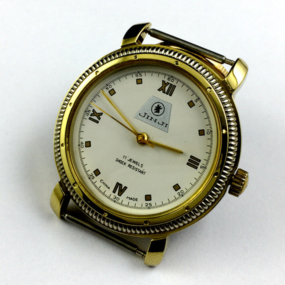 Montre mécanique manuelle SHANGHAI JINJI 17 chiffres romains juifs résistante aux chocs