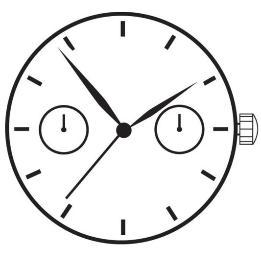 Hattori Epson TMI VX3H quartz watch movement with stem, precision Japan-made mechanism for repairs