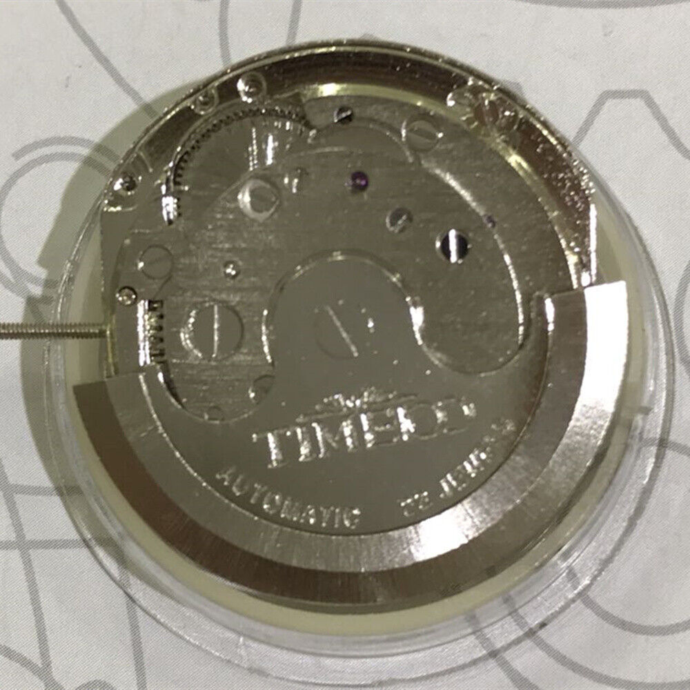 China Made Double Time Zone Moon Phase@2 Silver Automatic Mechanical Movement