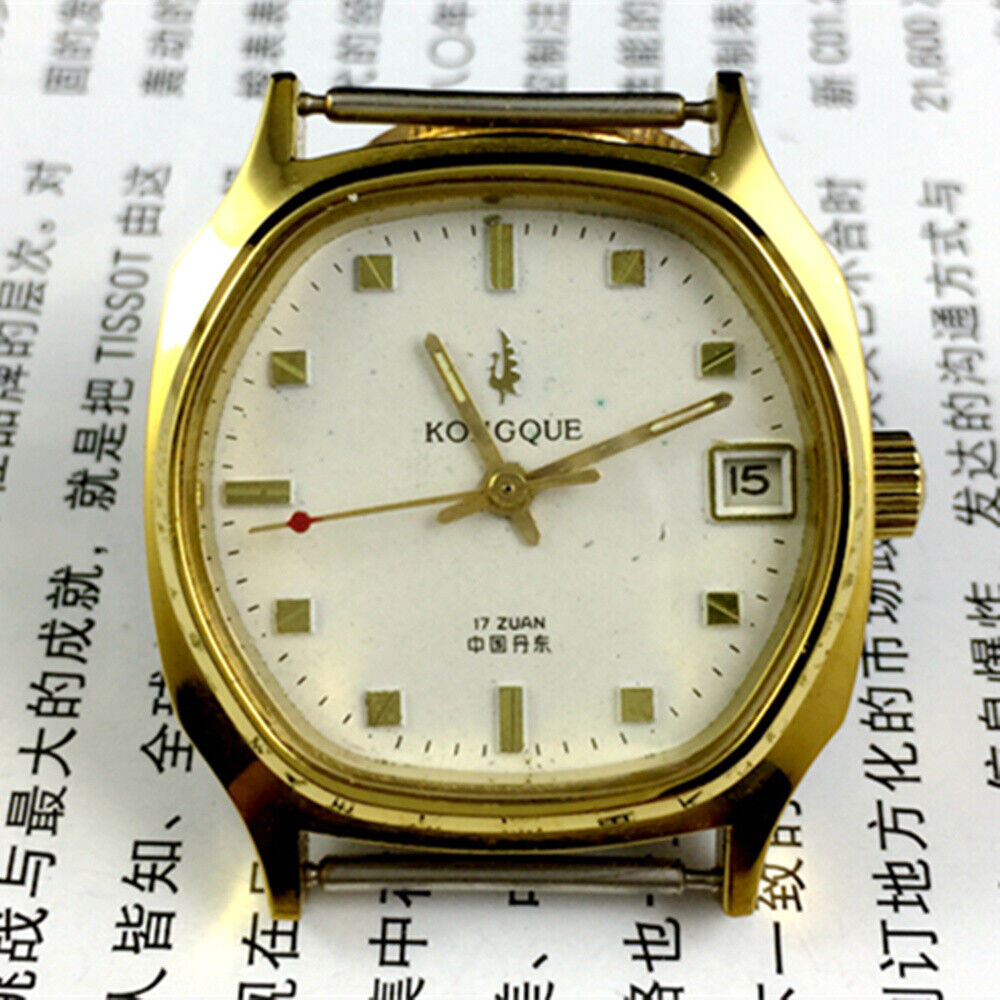 Old Stock 34mm Dandong Made Manual Mechanical Watch 17 Jews Single Calendar