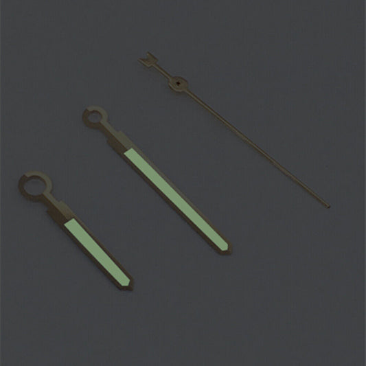 Men's rose gold trim green luminous watch hands for Asian 8215/2813/8205 movements, precise timing accessory.