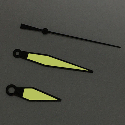 Diamond shaped orange lume watch hands for ETA2836/2846/2824/2846 movement, enhancing legibility and style.