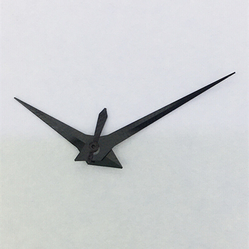Long pointed black watch hands without lume, compatible with ST3600/ST3620/ETA6497/6498 movements, brand quality.