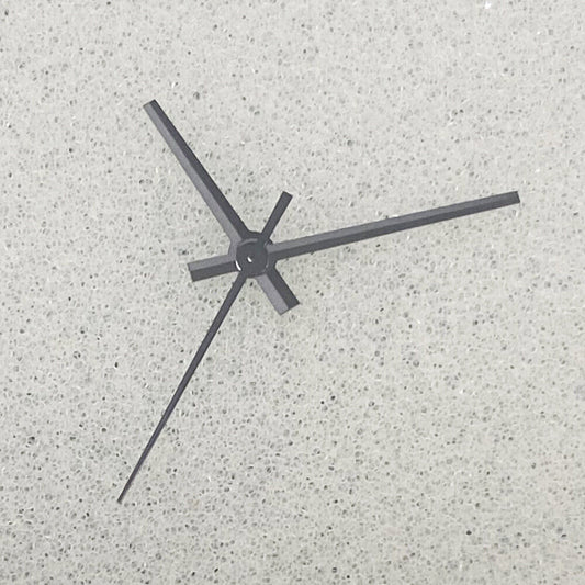 Silver and black trim long watch hands, compatible with NH35/NH36/4R/7S movements, no lume finish.