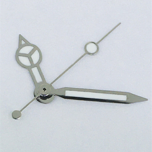 Silver second hand with green luminous tip for ETA2836/2846/2824 watch movement.