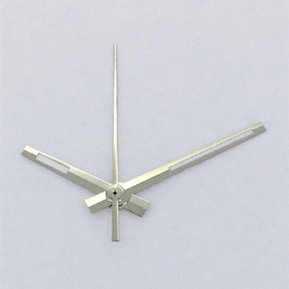 Aiguilles de seconde lumineuses vertes argentées pour montres Asian 8215/2813/8205