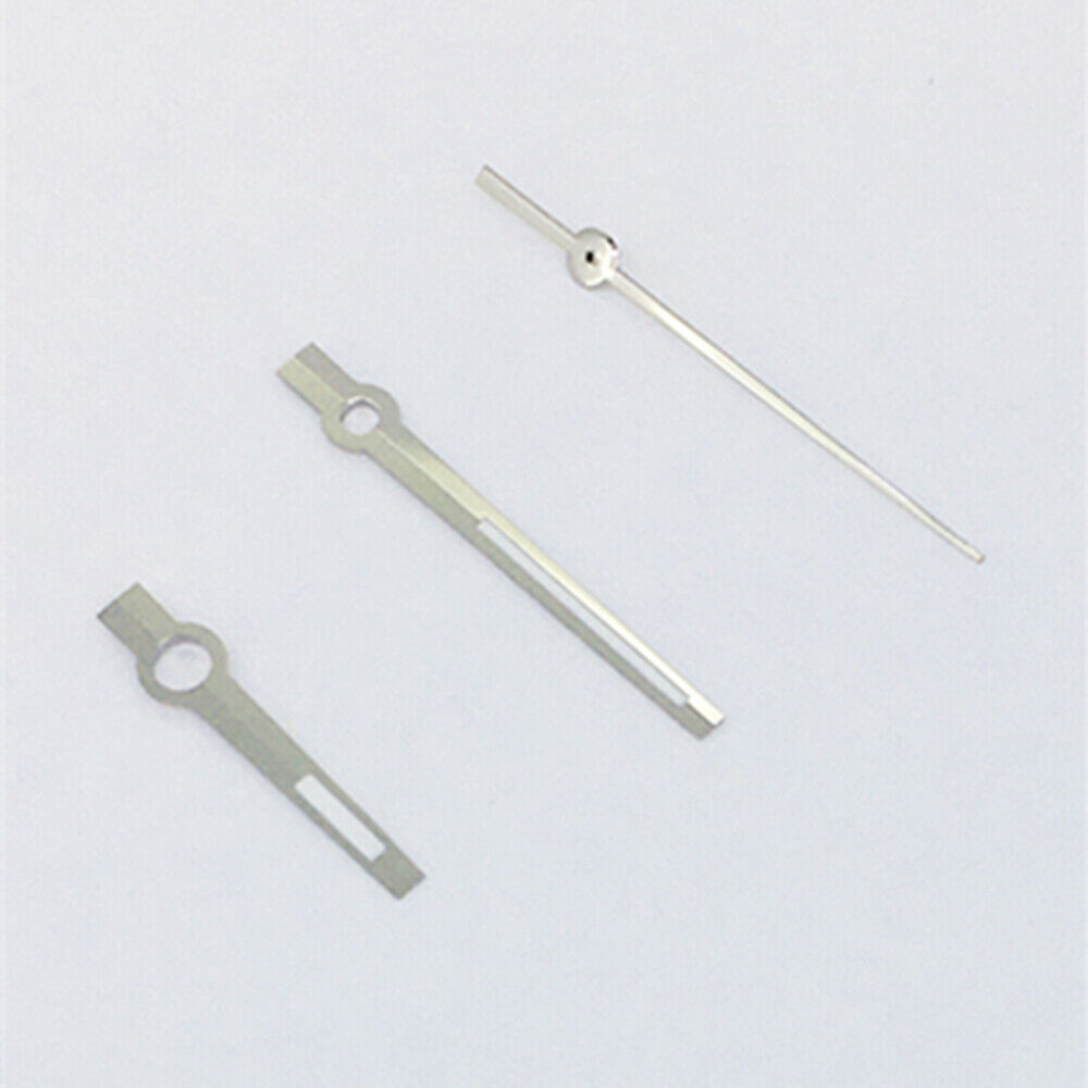 Aiguilles de seconde lumineuses vertes argentées pour montres Asian 8215/2813/8205
