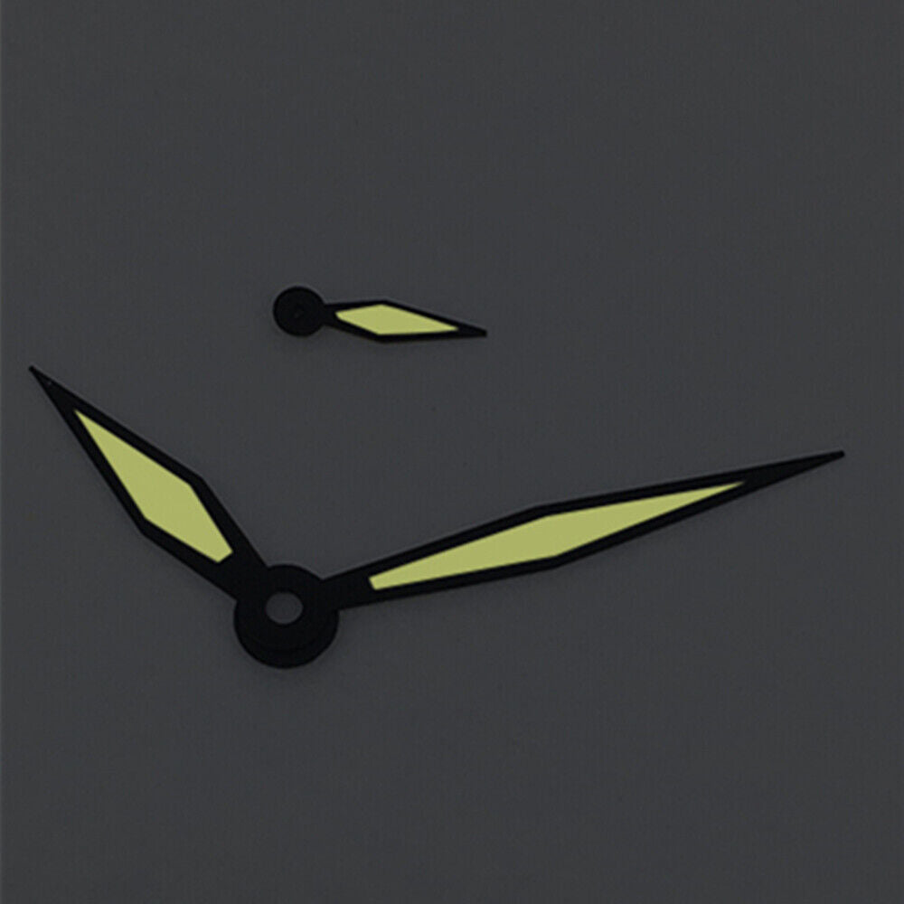 Black trim diamond-shaped yellow lume watch hands for ST3600 and ETA6498 movements.