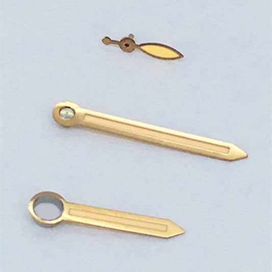 Rose gold watch hands with orange trim, no lume, compatible with ST3600/ST3620/ETA6497/6498 movements.