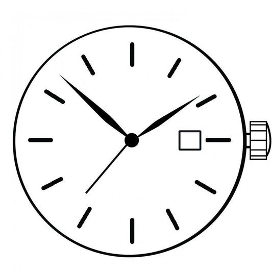 Swiss Made ETA 805.112 quartz watch movement with 3 hands and date at 3/6 position for precision timekeeping