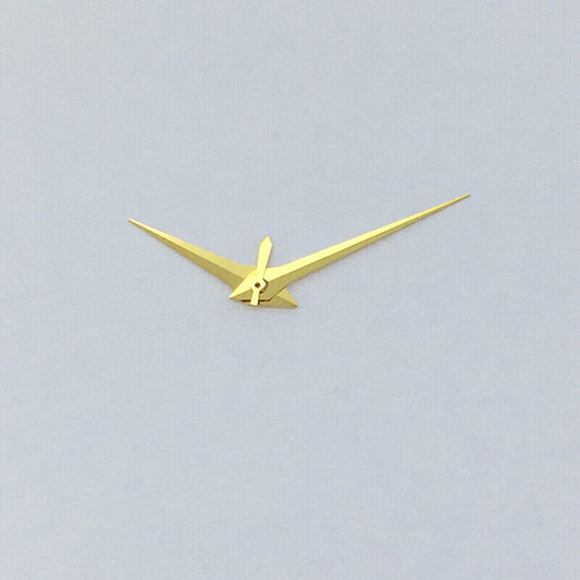 Long golden pointed watch hands without lume for ST3600/ST3620/ETA6497/6498 movements.